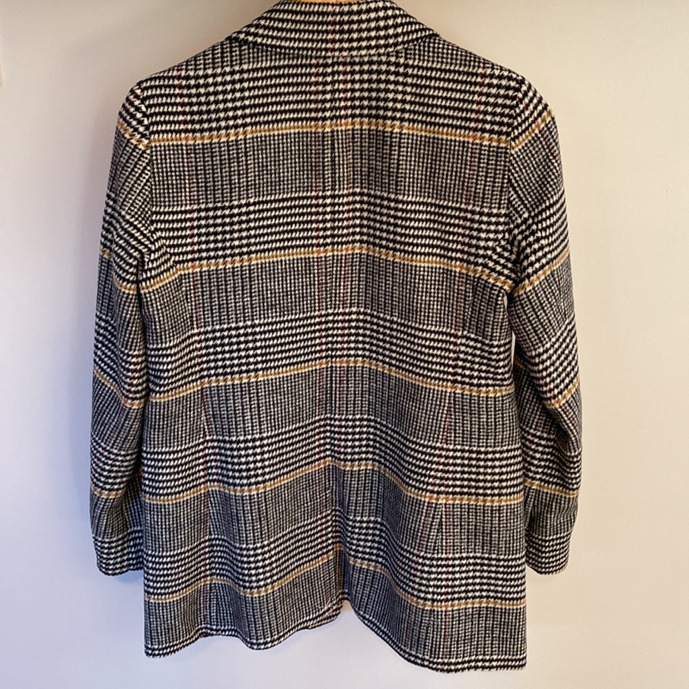 Loft Plaid Modern Structured Single Button Wool B… - image 4